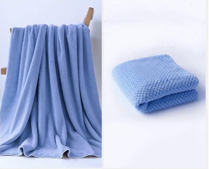 2-in-1 Bathroom Towel Set, 2 Pack Bath Towel and Towel, Quick to Dry, Lighteweight Soft Cotton Towel Set High Water Absorbent