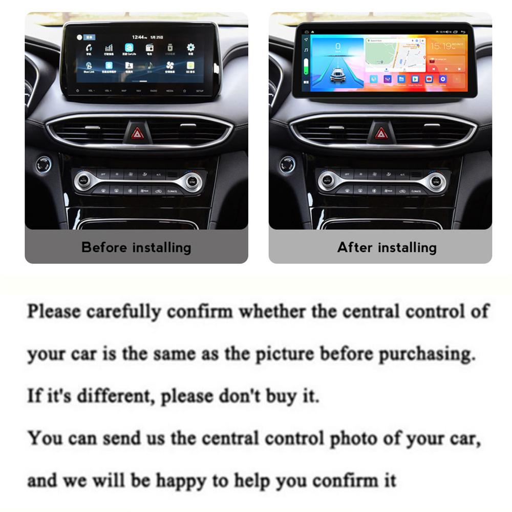 12.3" Android 10 Car Stereo Radio GPS NAVI DSP Fit For Hyundai Santa Fe 2018~20