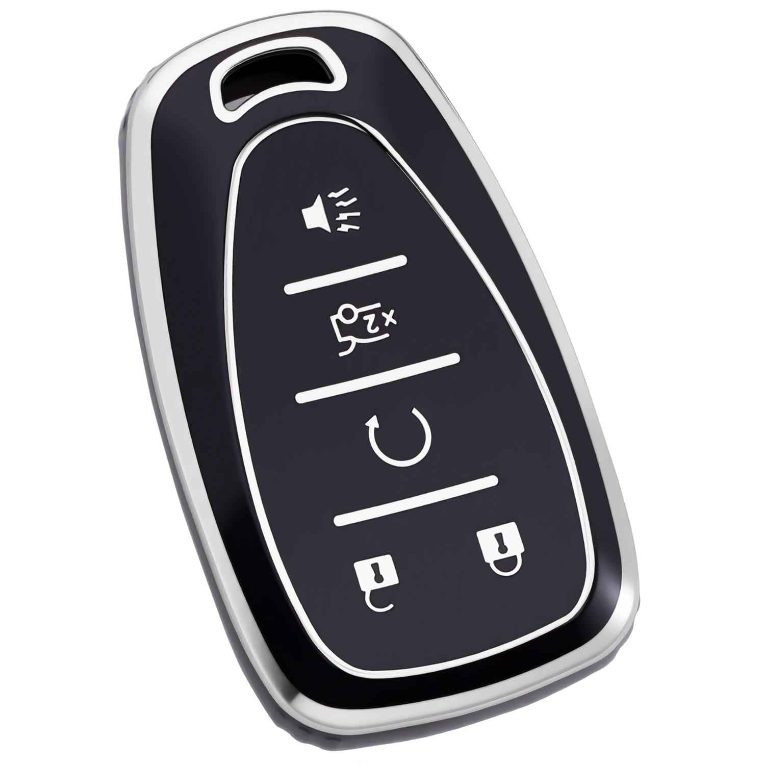 Compatible with Chevrolet Car Key Case, Key Cover Fits for Chevy Camaro, Cruze, Malibu, Equinox, Onix, Spark, Sonic, Volt