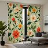 2 bucăți perdea decorativă cu frunze verzi pastorale HD, cu flori, perdea verde imprimată digital, decorațiune stil decorațiune casă livi