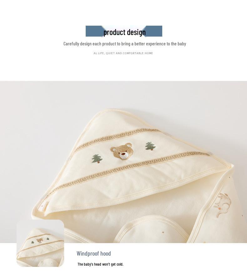 Pure Cotton Newborn Blanket 60g - Swaddle Quilt for Spring & Autumn