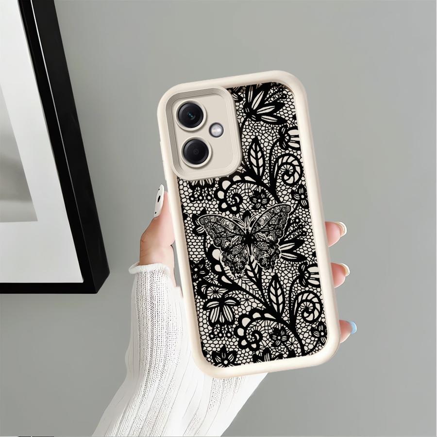 Design Sense Black Lace Phone Cover Case for Xiaomi Redmi Note 14 Pro Plus 12s A1 A2 A3 A4 13C 11s 11 12C Note 13 10 14C 12