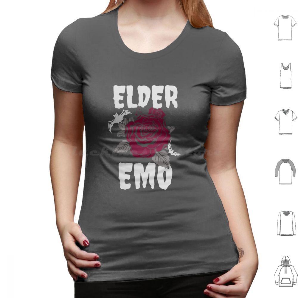 Elder Emo T Shirt 6xl Cotton Cool Tee Elder Emo Emo Goth Elder Skull Pop Punk Emo Band Still Emo Funny Elder Emo Punk Black