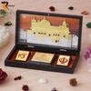 24K Gold Plated Religious Frame Rectangular Photo Frame Tabletop with Charan Paduka Return Gifts for Home Puja Office (GOLDEN TEMPALE)