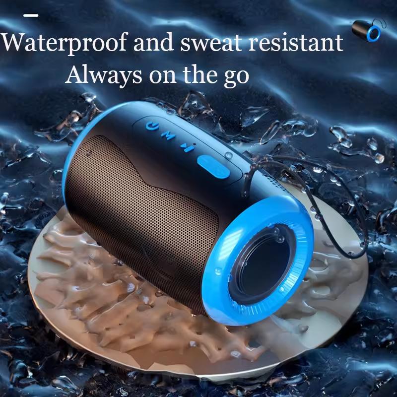 Portable Speaker Wireless Bluetooth Speakers with 5.3 Stereo FM/SD/USB Disk/Aux Modes Waterproof for Outdoor Hifi Sound TSN-1