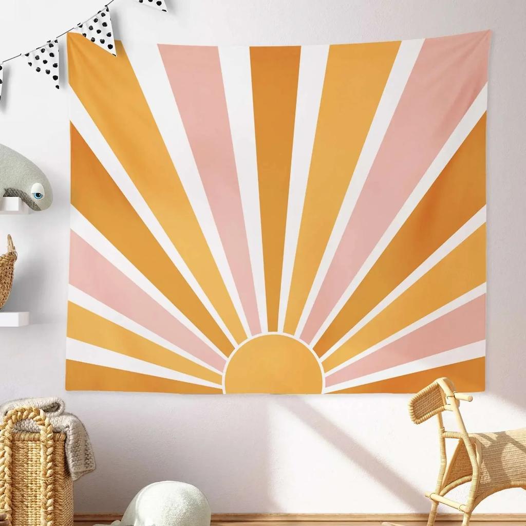 Vintage Sun Tapestry Office Living Room Decoration Home Wall Tapestry