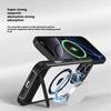For iPhone 16 Pro Max Magnetic Case TPU + PC Kickstand Phone Back Cover