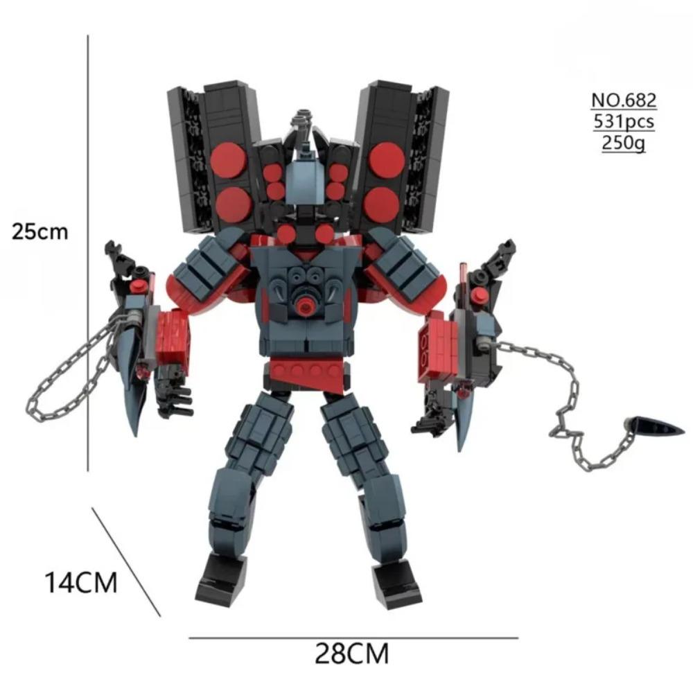 Skibidi Toilet Building Blocks Toy Titans Cameraman Speakerman Drillman TV Man Woman Camera Speaker Man G Drill Man Figure Toy