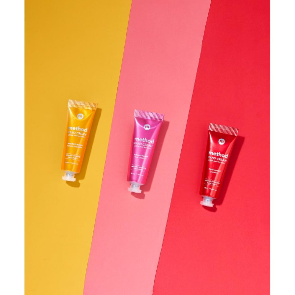 Method Hand Cream 50ml X 3  Fresh Currant Mandarin Mango Hibiscus Select 1 Hibiscus scent x 3