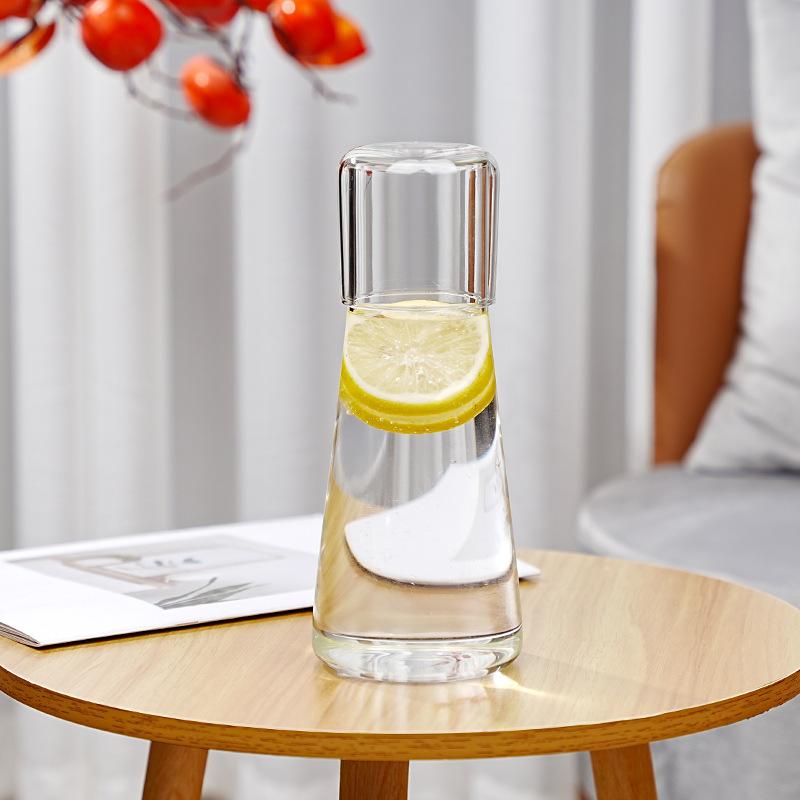 High borosilicate cold water cup pot Large capacity Handless high temperature resistant glass drinking pot Transparent glass vertical pattern kettle