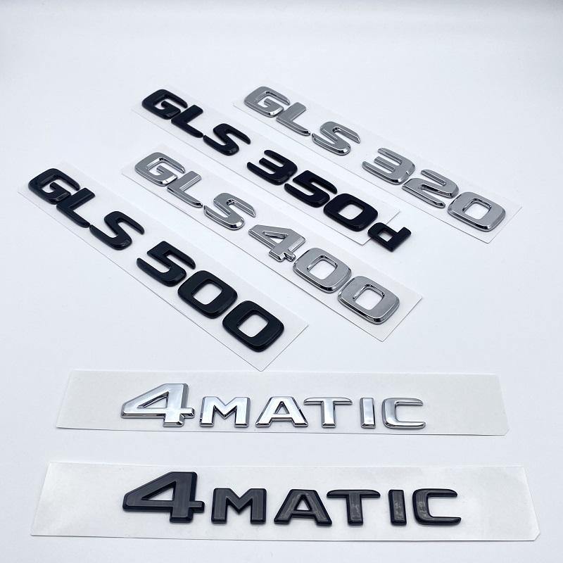 HXA4  ABS Car 3D Letters Styling Trunk Badge Sticker GLS320 GLS350d GLS400 GLS500 4MATIC Logo Emblem for X166 Series