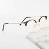 Tr2036 Tr90 Metal Flat Glasses Women, Harajuku Myopia Glasses Frame, Trendy Men'S Literary Glasses Frame
