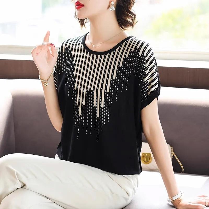 T-shirt for Women Summer Pullover T-shirt Soft Loose Printed Casual Comfortable T-shirt Top
