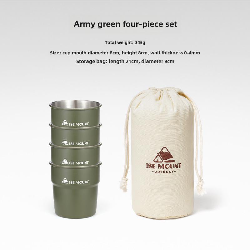 Mehrzweckbecher aus Edelstahl für den Außenbereich zum Campen, für Bier, Kaffee, Wasser und Getränke