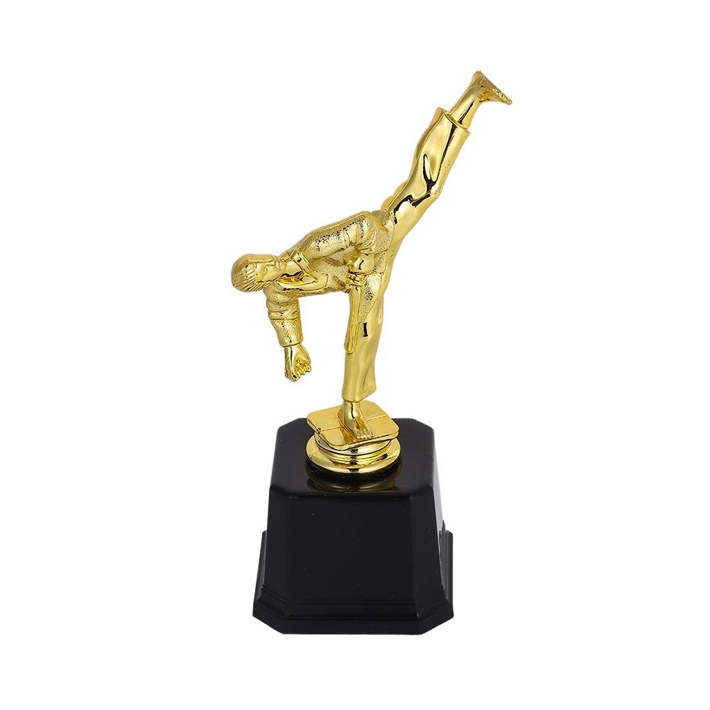 

Martial Arts Gold Trophy Awards Plastic Model Winner Award Trophy Toy for Team Competition Style C 20cm