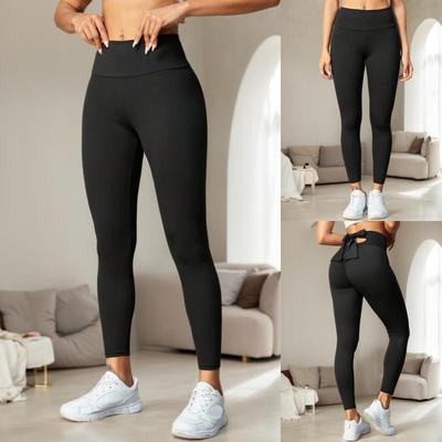 Rose Beauty A Women Fitness Yoga Pants Bow Knot Back Wideband Waist Running Compression Athletic Workout Sports Leggings