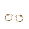 Celi Minimalist French Handmade Gold-Plated Brass Knotted Hoop Earrings for Women