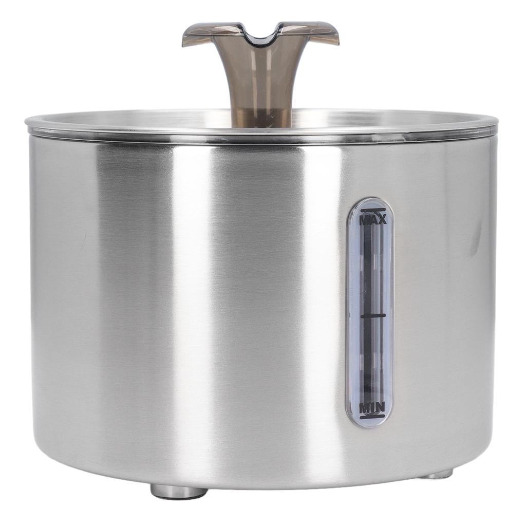 2.5L Cat Water Fountain 304 Stainless Steel Automatic Pet Water Drinking Dispenser with Water Level 