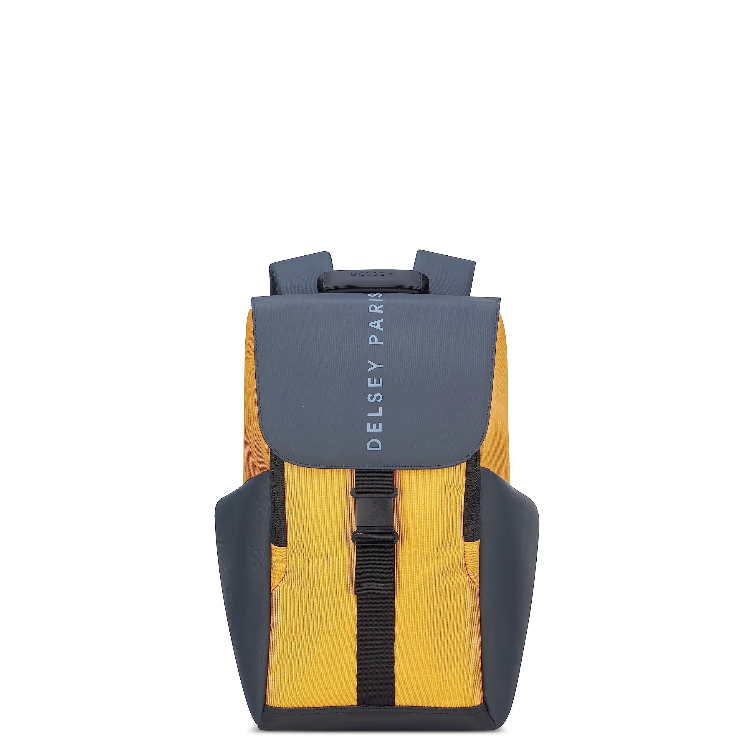 

DELSEY PARIS SECURFLAP Backpack, 21L, 46cm, 1kg Capacity, 2-Year Warranty, Official Import, d00202061015v2, Yellow