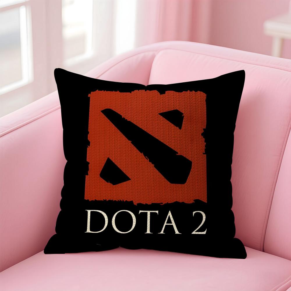 CCool DotaA 2 Game Cushion Cover Natural Linen Pillow Case DoubleSided Print Decorative Sofa Pillowcase Home Decor Gift