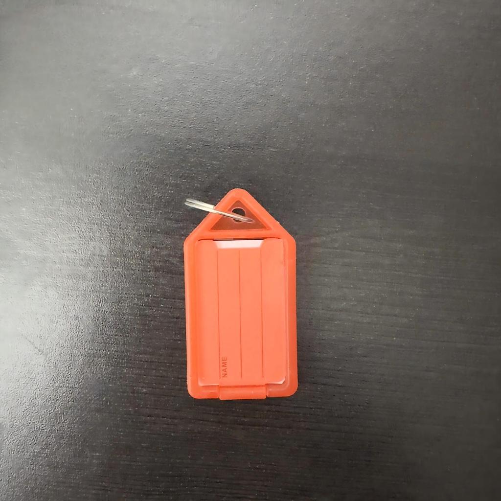 PP Plastic Transparent Flip-Top Keychain for Labeling and Numbering