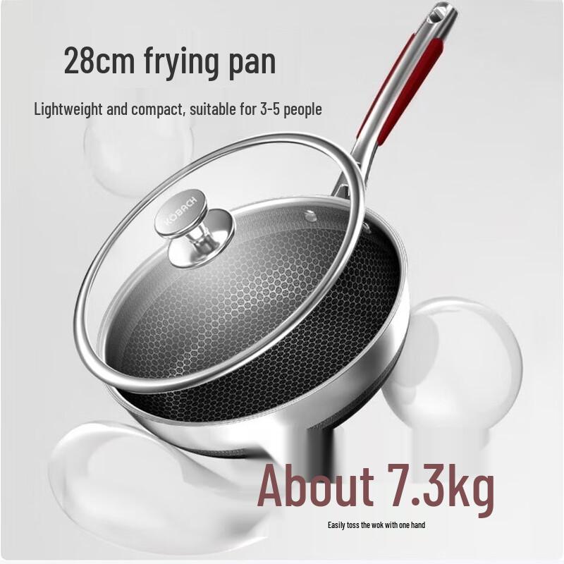 KOBACH 316L Stainless Steel Honeycomb Dual-Use Pan