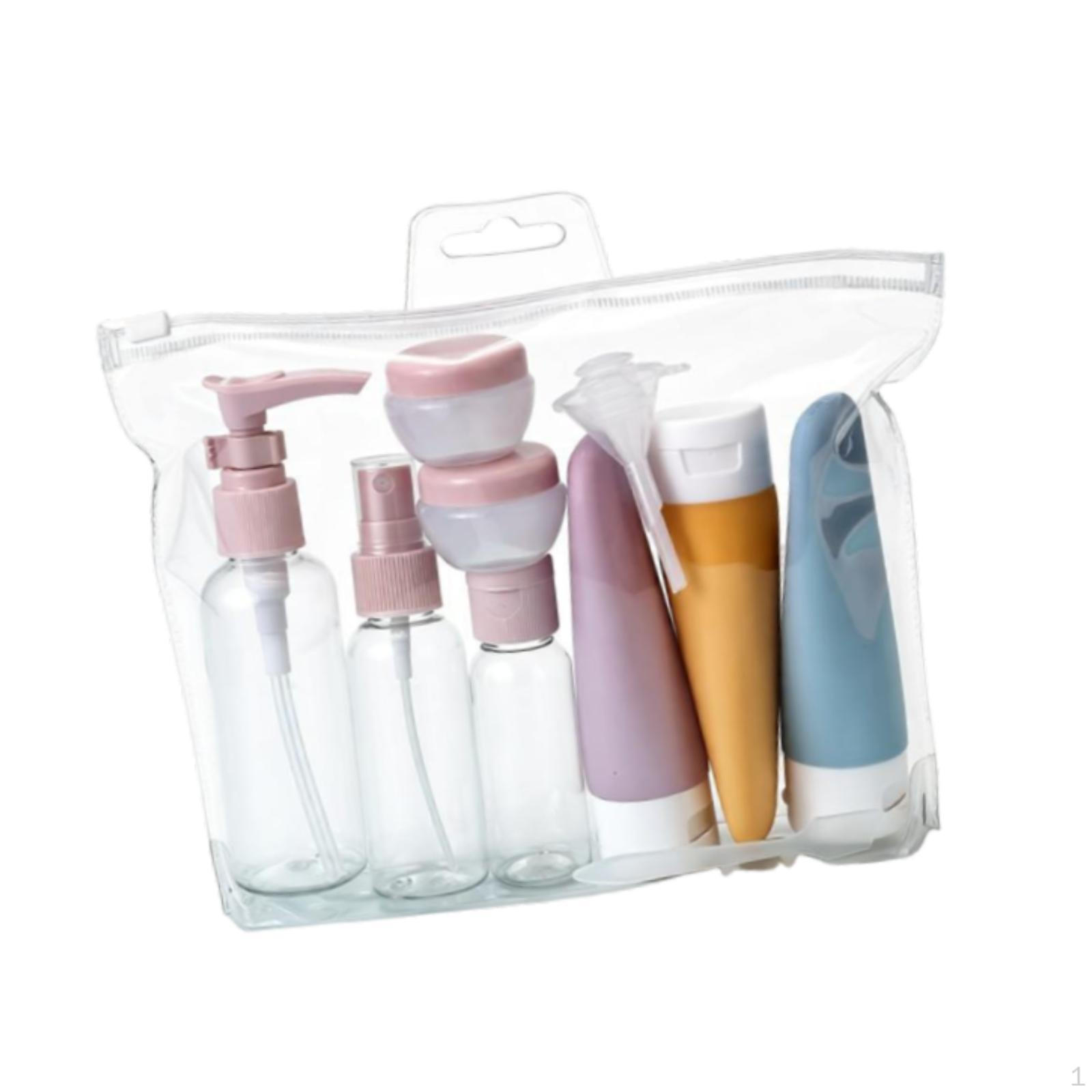 

Travel Bottles for Toiletries Leakproof Sturdy with Clear Bag,Portable Essential Cream Morandi