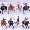 8Pcs Western Cowboy and Horse Figurines for Kids and Toddlers for Farm Or Home Decoration