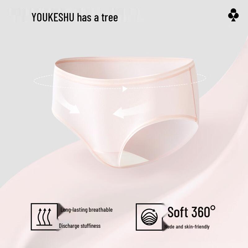 Youkeshu Women's 10A Antibacterial Cotton High-Waist Briefs