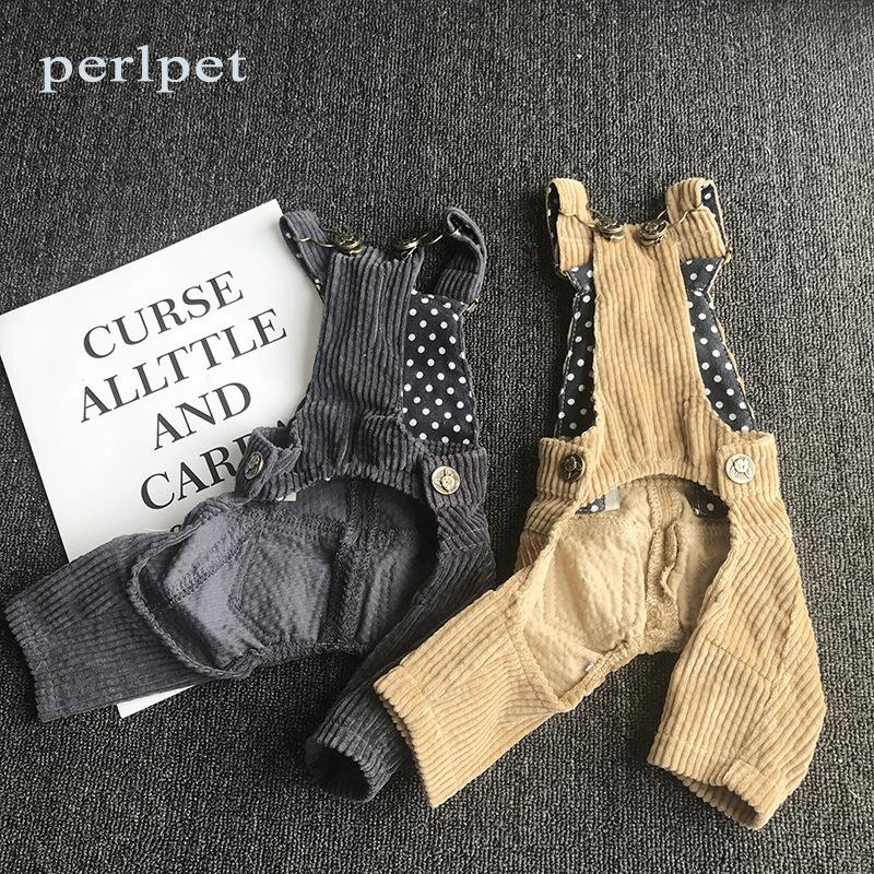 Vintage Denim Jeans Pet Overalls Dogs Jumpsuits Spring Lovely Cowboy Dog Four Legs Clothes Teddy Small Dog Coat Apparel