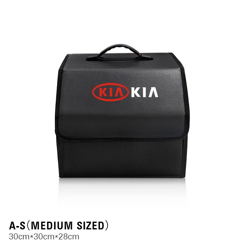 Auto Logo Aufbewahrungsbox Multifunktionale Auto Kofferraum Sortierbox Für KIA EV6 Sorento Niro Sportage Ceed Picanto Stinger Borrego