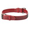 Niche Design Heavy Metal Rivet Red Leather Necklace Collar, A Two-Wear Leather Bracelet Removable Tide