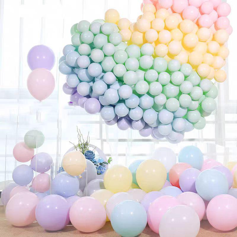 1.5g Thick Non-Toxic Colorful Macaron Balloons Pack for Children's First Birthday Decor
