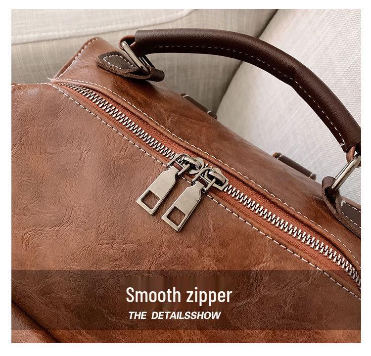 Preppy Retro Large-Capacity Women's Travel Backpack - Trendy PU Schoolbag for College Students