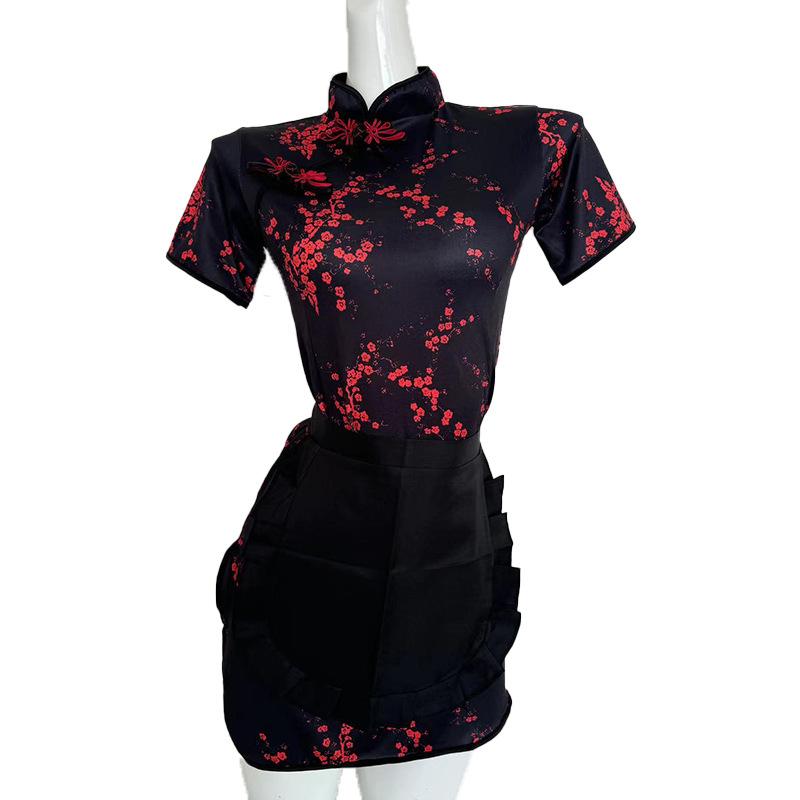 Sex Underwear Sexy Uniform Chinese Girl Cheongsam Pure Desire Little Chef Maid Dress Apron