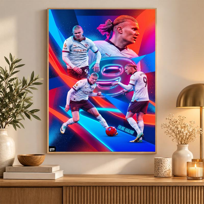 Erling Haaland Diamond Painting Kit 5D Full Drill DIY Diamond Mosaic Wall Art Home Decor