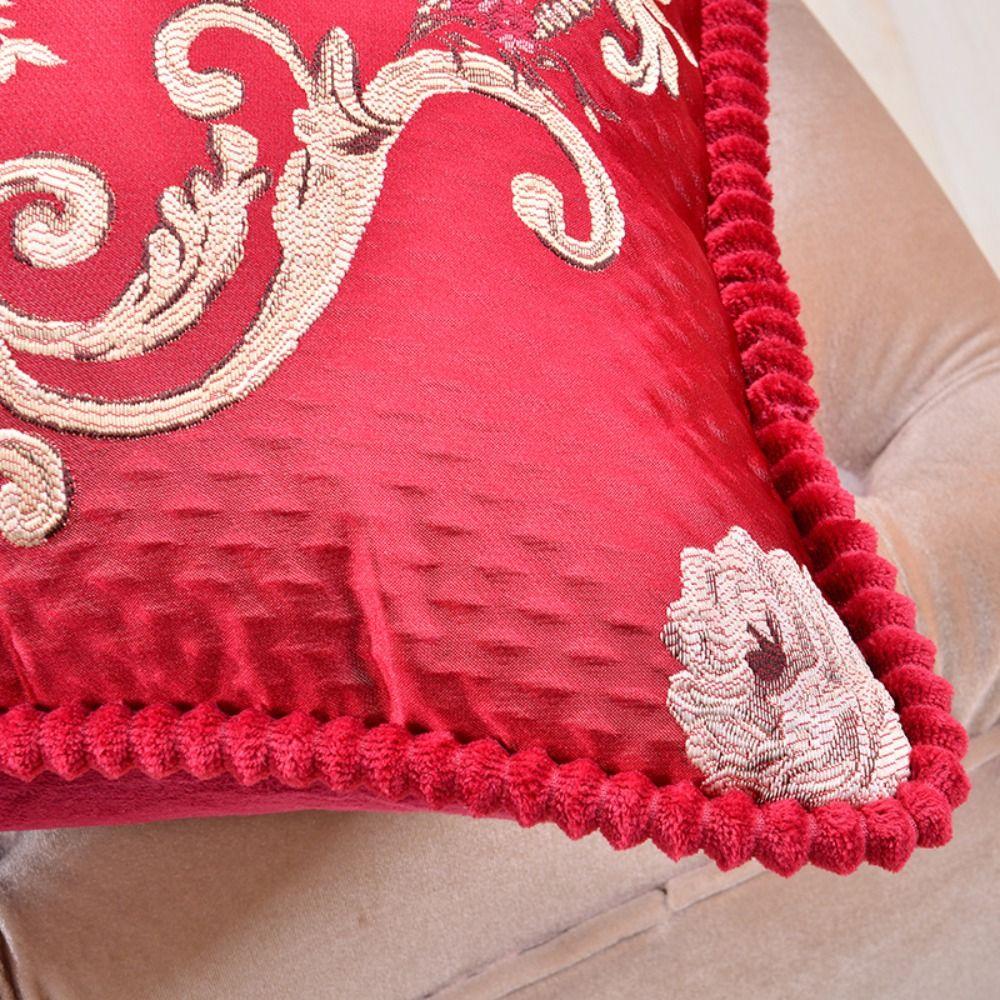 48x48cm Jacquard Pillow Cover Vintage Embroidered Decorative Cushion Covers Floral Home Decor Throw Pillow Case Sofa