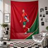 Tapisserie murale Cristiano Ronaldo Décoration d'intérieur Tissu à suspendre au mur pour chambre à coucher Salon Arrière-plan