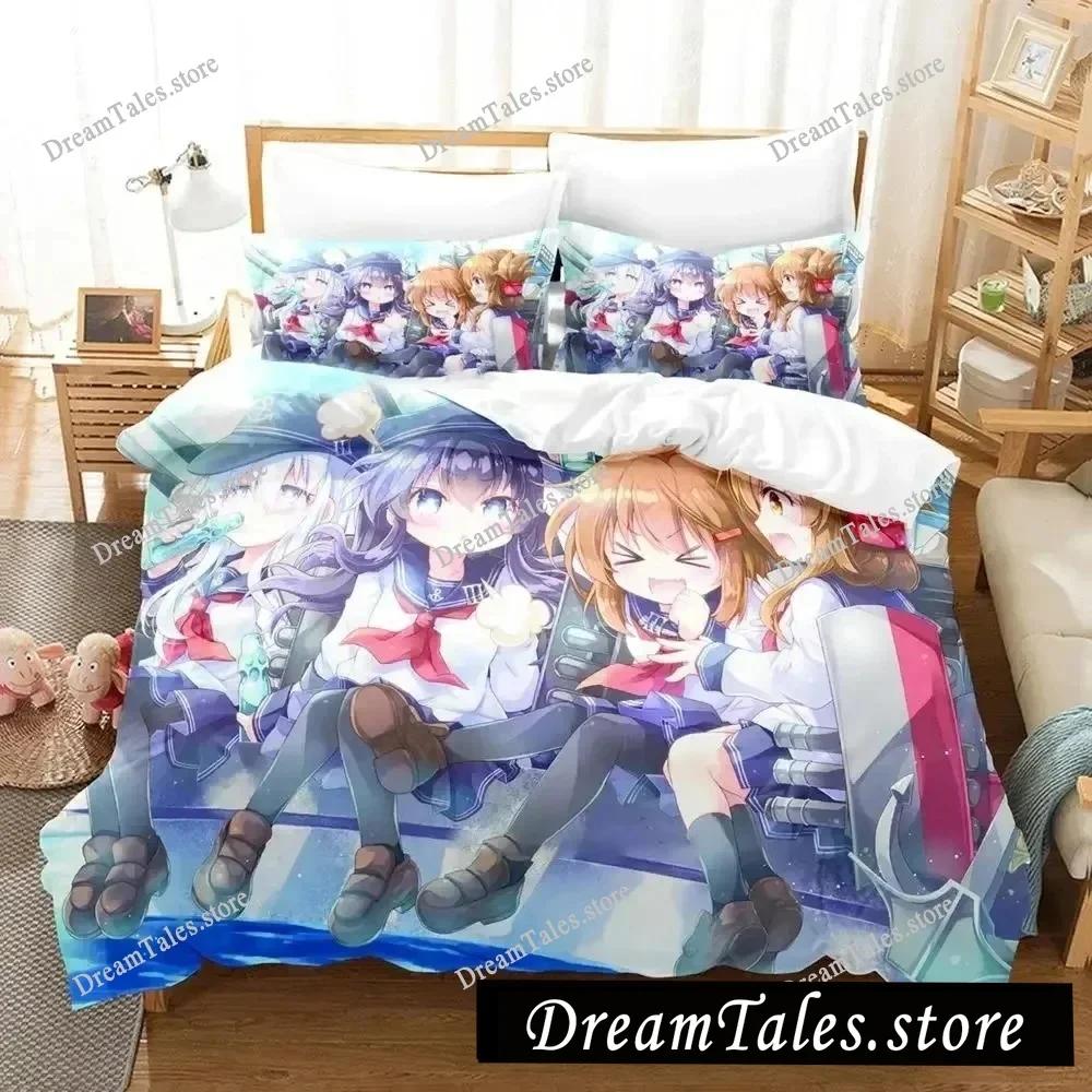 New Kantai Collection Bedding Set Single Twin Full Queen King Size Bed Set Adult Bedroom Duvet Cover Sets 3D Print Game Anime