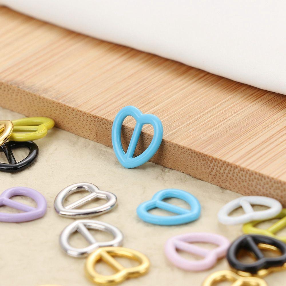 Stuffed Toys 9 Colors Belt Buttons Diy Dolls Buckles Doll Bags Accessories Heart Shape Buckle