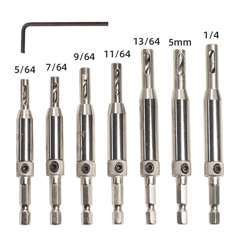 High-Speed Steel Hex Shank Hinge Drill Bit Set for Woodworking