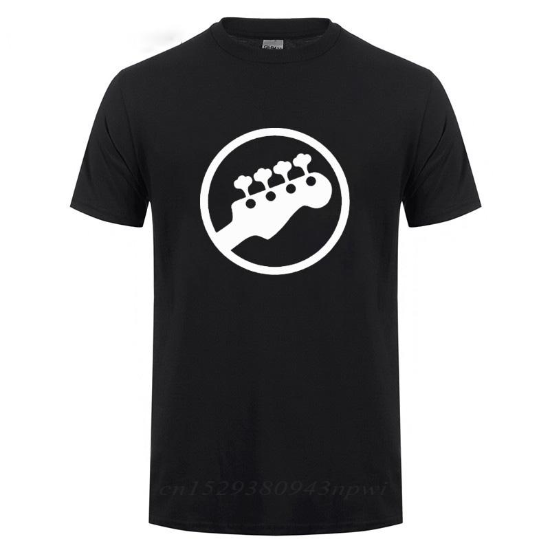 Bass Headstock Guitar Symbol Guitarist Player Musicians Music Rock TShirt Funny Birthday Gift For Men O Neck Cotton T Shirt Tee