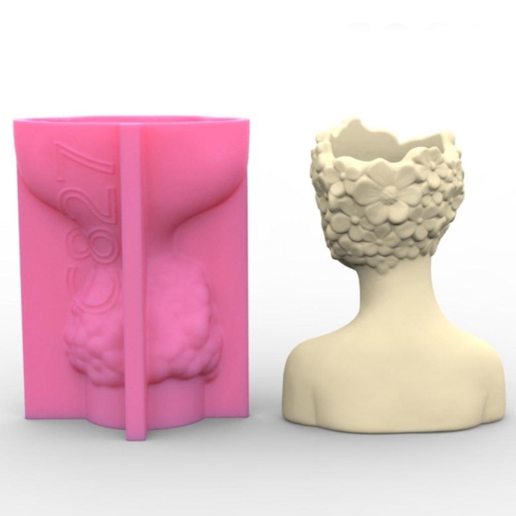 Silikonowe formy na wazony w kształcie kwiatów Formy do betonu Artystyczny kształt ludzkiej figury Silikonowe formy na doniczki Forma ozdobna na wazon