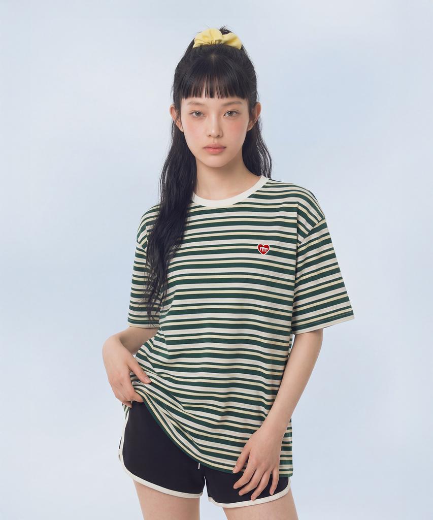 Maseumaluljeueopaeleol Cool Airy Stripe T-Shirt_Green