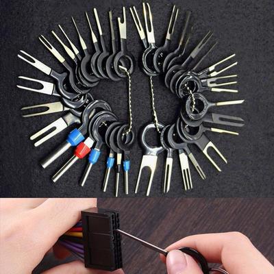 36PCS Auto Kabelbaum Terminal Extraktion Pick Stecker Pin Entfernen Werkzeug Elektrische Crimp Extractor Puller Reparatur Entfernung Terminals Schlüssel werkzeuge Für