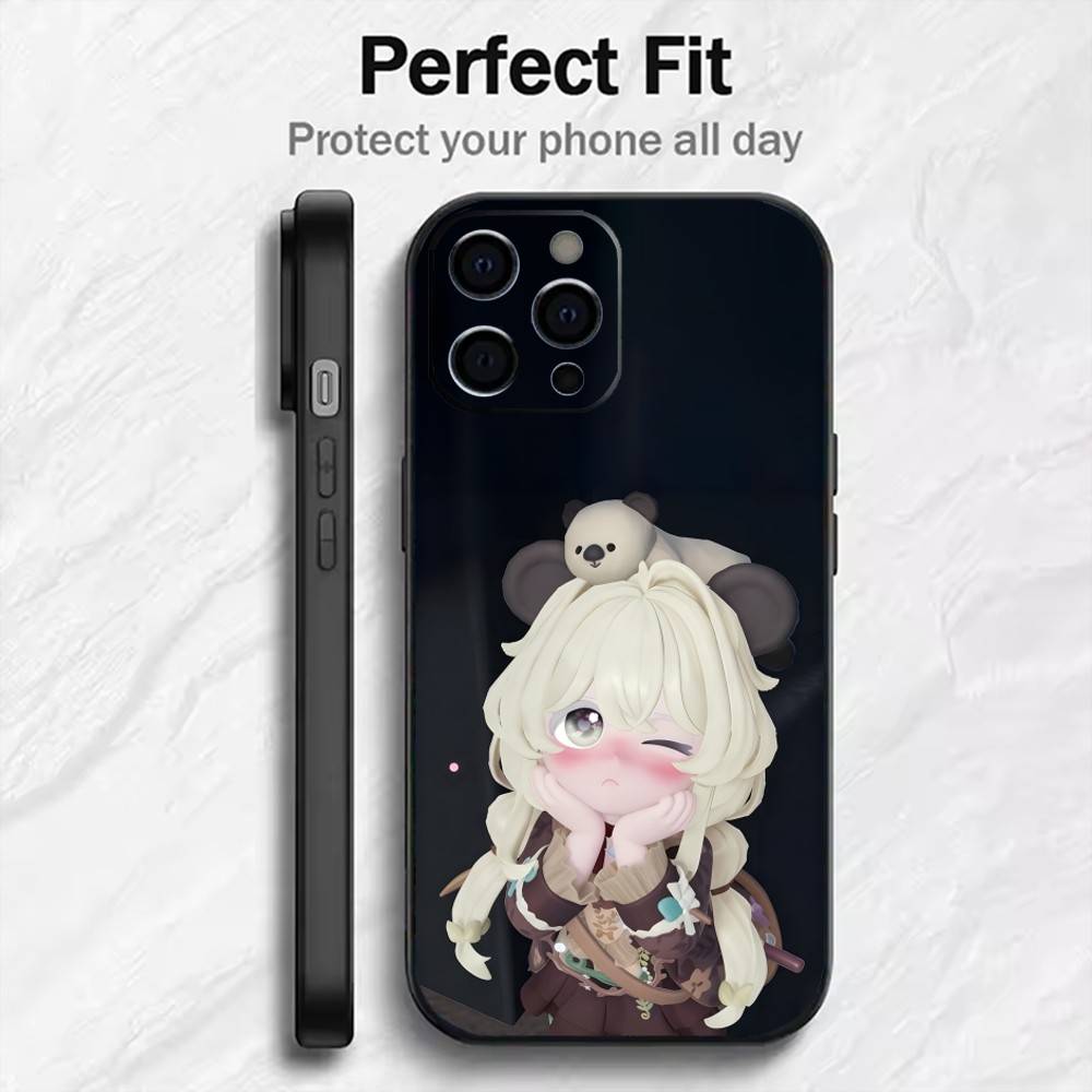 H-Heartopia Couples Print  Phone Case For iPhone17,16,15,14,13,12 Plus,Max Soft Silicone Black Cover