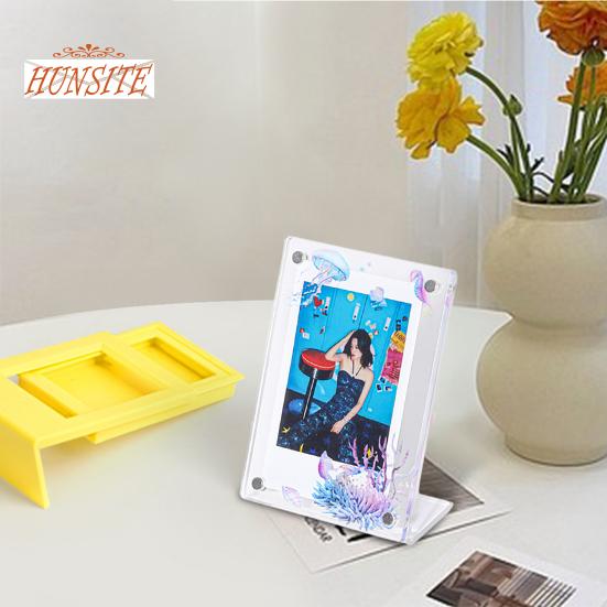 3-Inch Photo Frame, Cartoon Animal Pattern, Acrylic Display