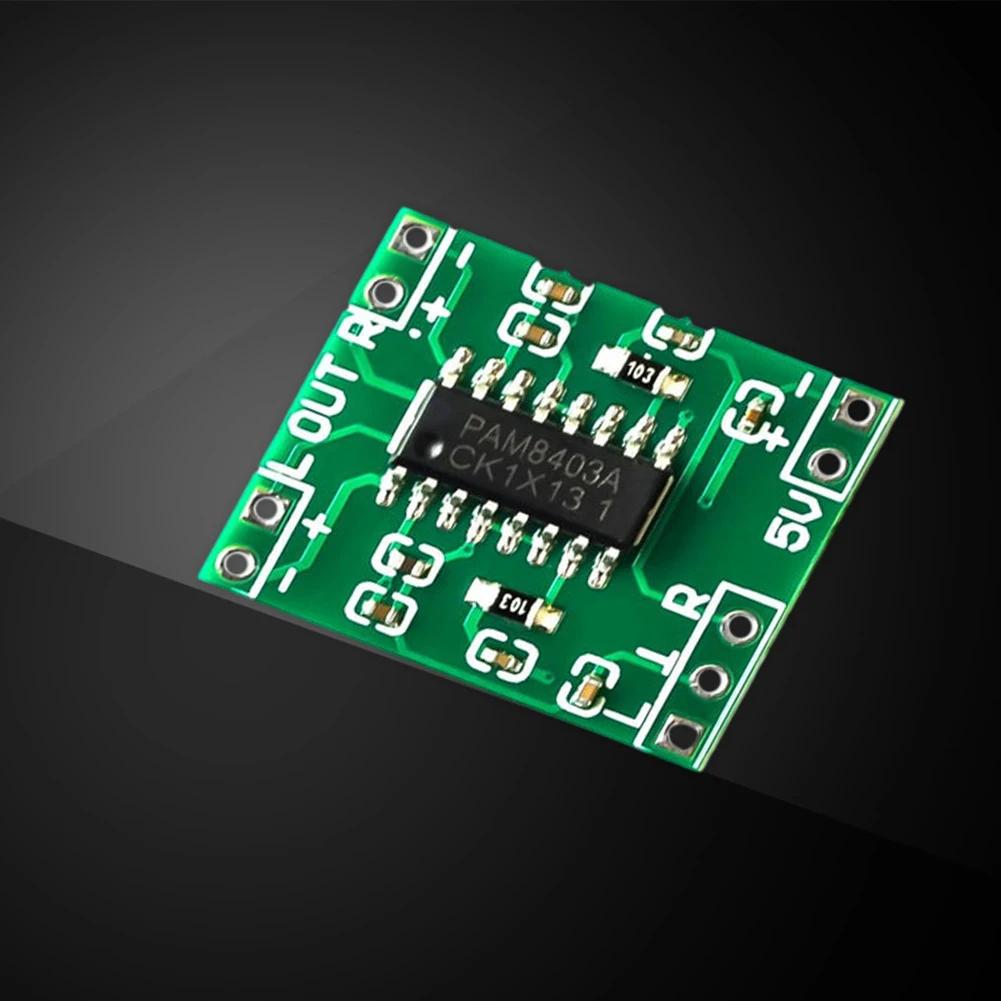 PAM8403 Audio Power Amplifier Module 2.5V-5.5V 2 Channels Super Mini Stereo Audio AMP Board Class D USB Power Supply for Arduino