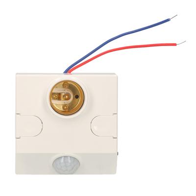 PIR Motion Sensor Lampholder E27 Live Line & Zero Line Wired Motion Activated LED Bulb Lamp Base with Adjustable