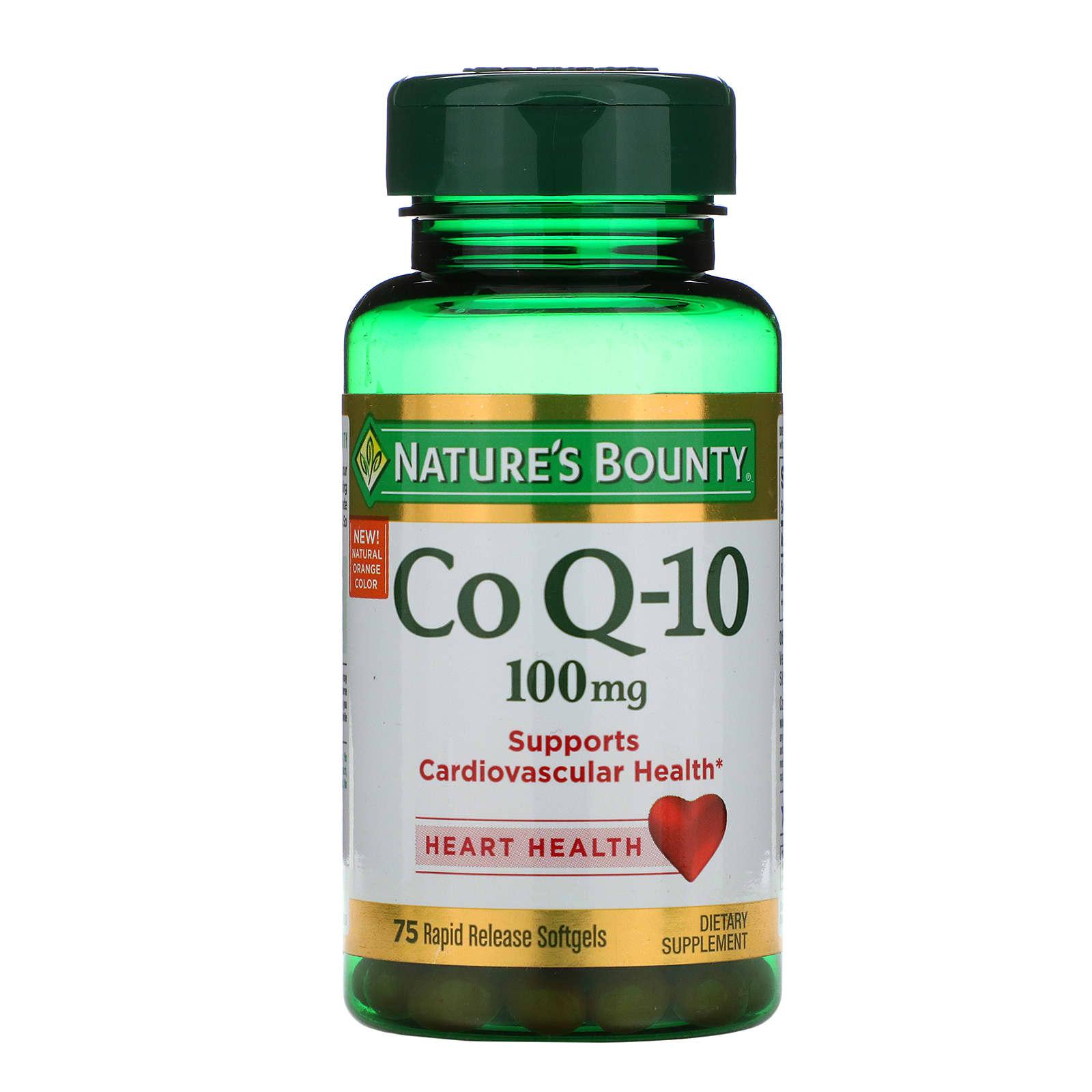 

Nature s Bounty, Co Q-10, 100 мг, 75 швидкорозчинних м яких капсул